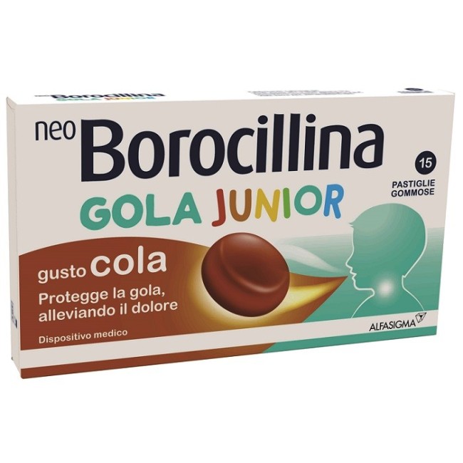 Alfasigma Neoborocillina Gola Junior 15 Pastiglie Gusto Cola