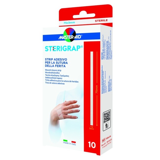 Master-aid Sterigrap Strip Adesivo Sutura Ferite 75x3 Mm 10 Pezzi