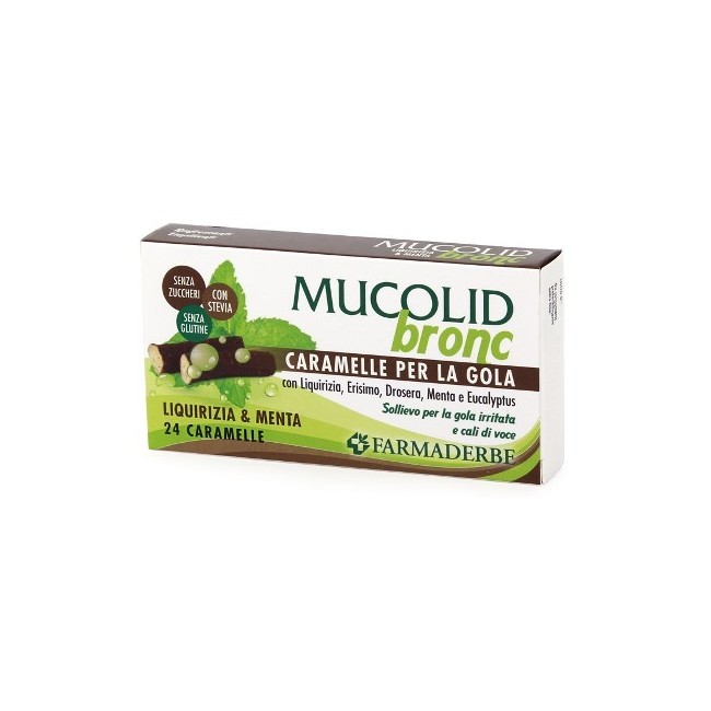 Farmaderbe Mucolid Bronc Menta Liquirizia Caramelle 70 G