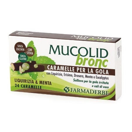 Farmaderbe Mucolid Bronc Menta Liquirizia Caramelle 70 G