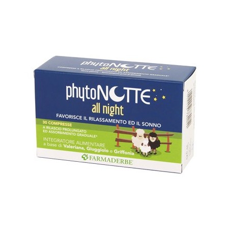 Farmaderbe Phytonotte All Night integratore 30 Compresse