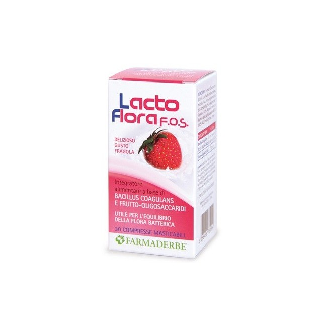 Farmaderbe Lacto Flora Fos 30 Compresse Masticabili 48 G