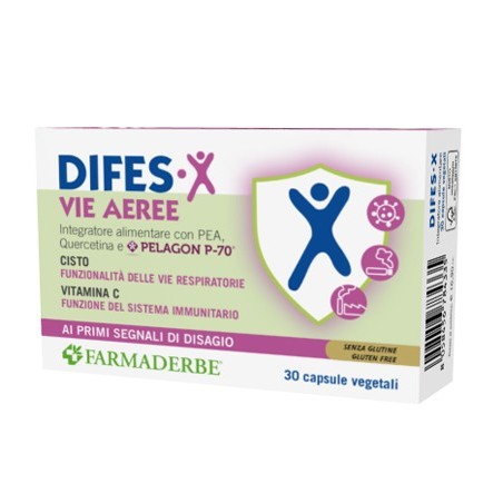 Farmaderbe Difes-x Vie Aeree integratore 30 Capsule