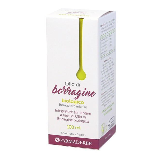 Farmaderbe Olio Borragine Bio integratore 100 Ml