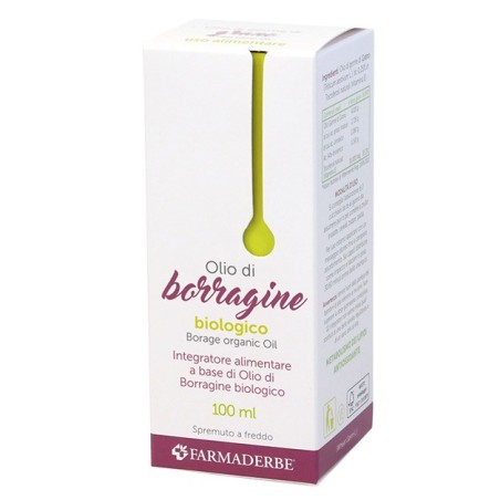 Farmaderbe Olio Borragine Bio integratore 100 Ml