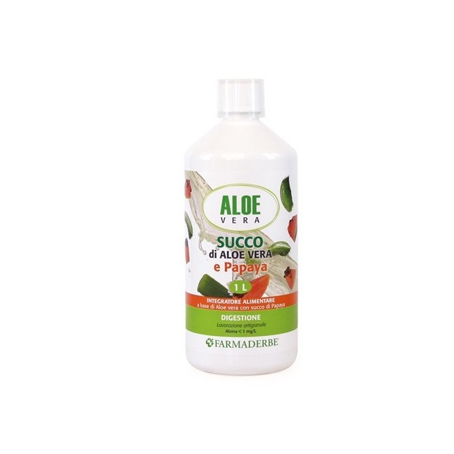 Farmaderbe Aloe Vera e Papaya Succo Integratore 1 Lt