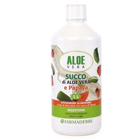 Farmaderbe Aloe Vera e Papaya Succo Integratore 1 Lt