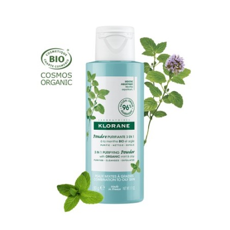 Klorane Polvere purificante menta bio e all'argilla 50g