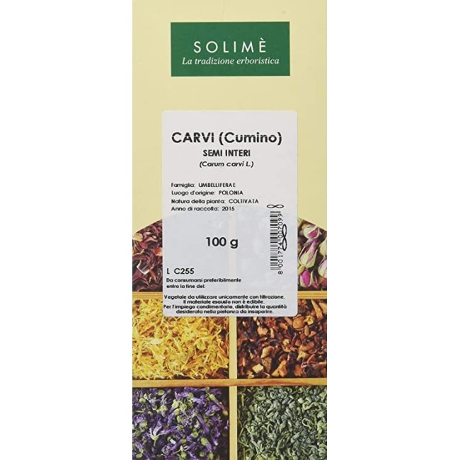 Solime' Carvi Semi Interi 100g per decotti ed infusi