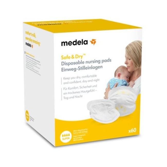 Medela Italia Safe & Dry Coppetta Assorbilatte 60 Pezzi