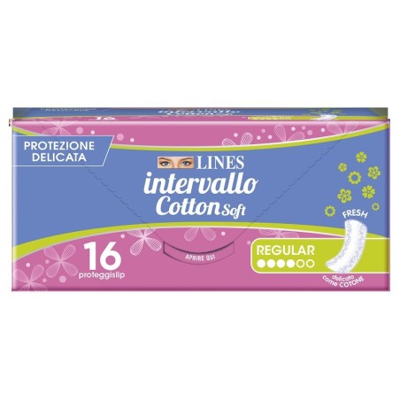 Fater Proteggislip Lines Intervallo Cotton Soft Fresh Distesi 16 Pezzi