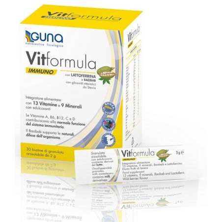 Guna Vitformula Immuno integratore 30 Stick Da 2 G