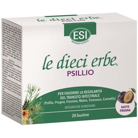 Esi Le Dieci Erbe Psillio integratore 20 Bustine 5,6 G