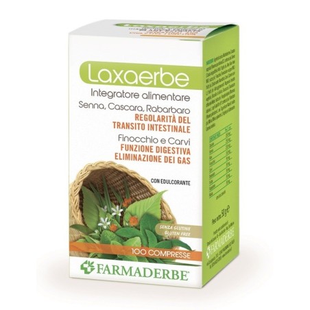 Farmaderbe Laxaerbe 100 Compresse integratore lassativo