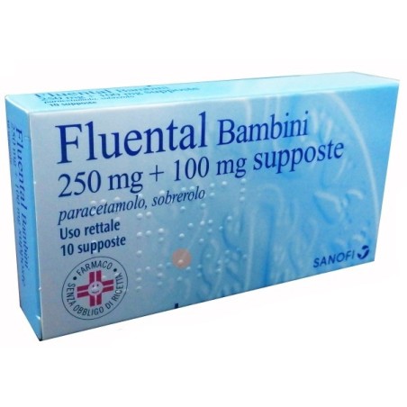 Fluental*bambini 10 Supposte 250mg+100mg