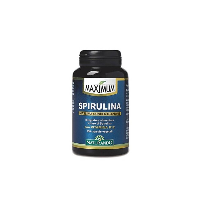 Naturando Maximum Spirulina integratore 100 Capsule