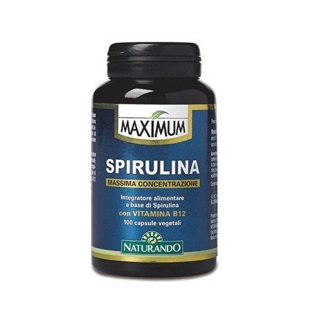 Naturando Maximum Spirulina integratore 100 Capsule