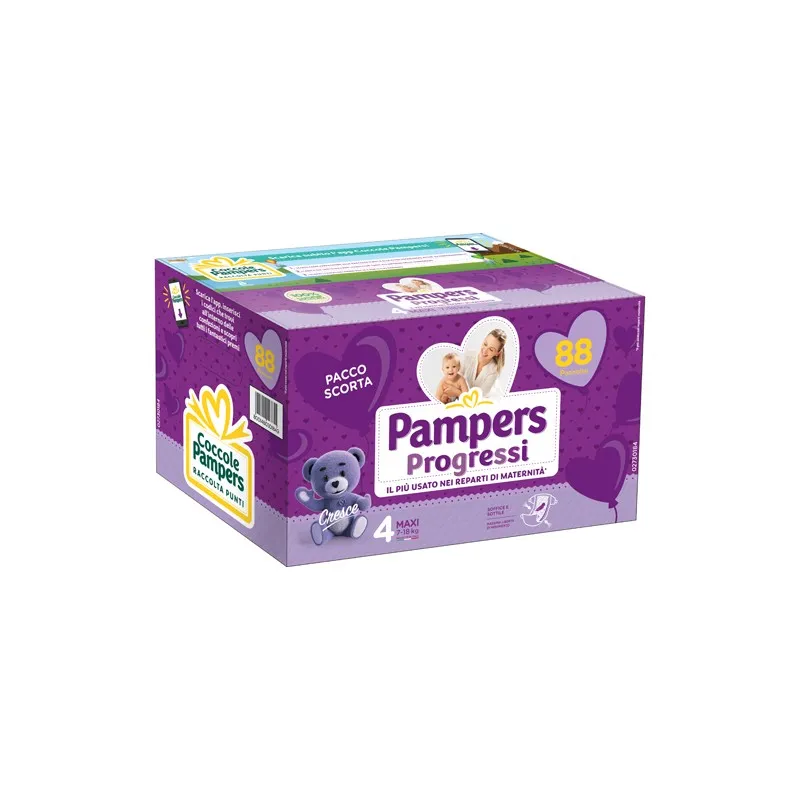 Fater Pannolini Quadripack Pampers Progressi Maxi 88 Pezzi - Para-Farmacia  Bosciaclub