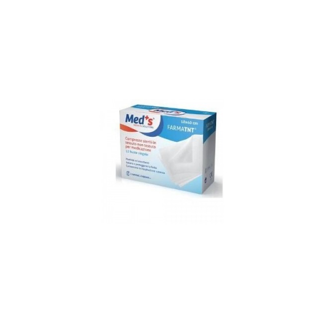 Farmac-zabban Garza Compressa Meds Tessuto Non Tessuto 10x10cm 16 Pezzi Peel Open