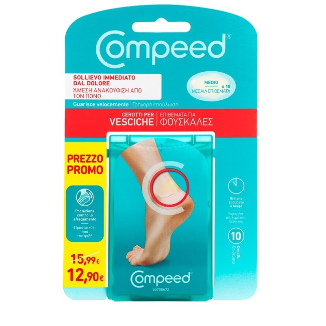 Compeed Cerotto Vesciche Medio 10 Pezzi Promo