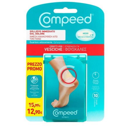 Compeed Cerotto Vesciche Medio 10 Pezzi Promo