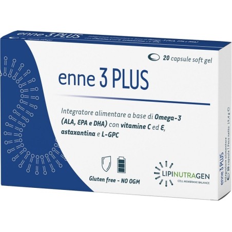 Lipinutragen Enne 3 plus 20 capsule integratore di omega 3