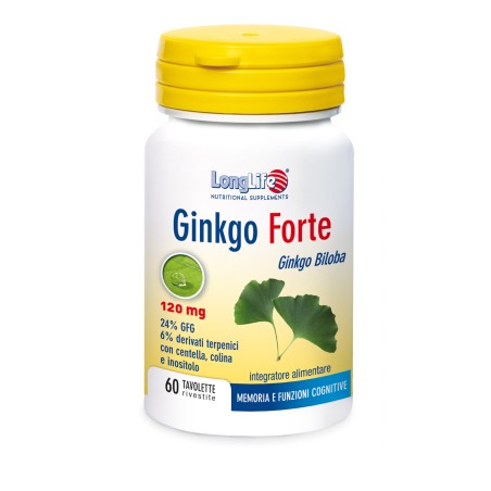 Longlife ginkgo forte integratore 60 tavolette