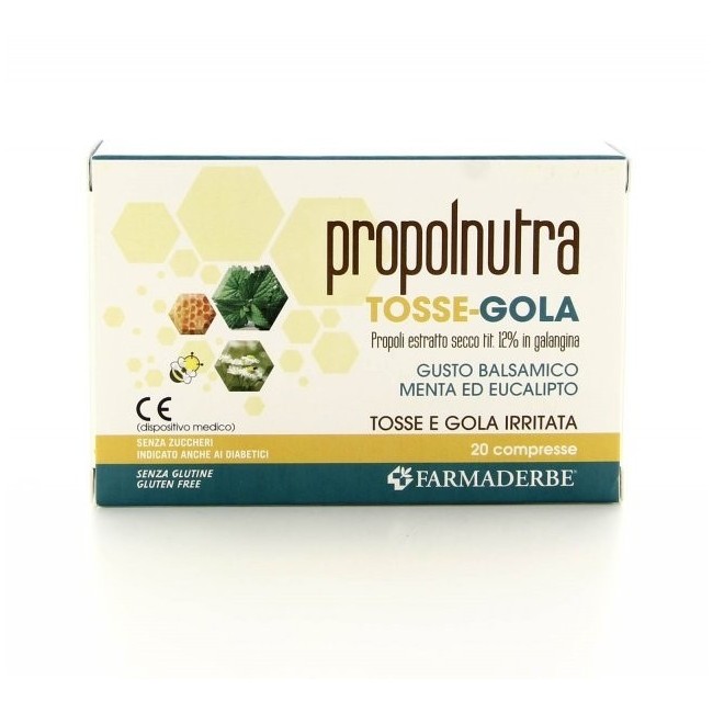 Farmaderbe Propolnutra tosse-gola 20 compresse