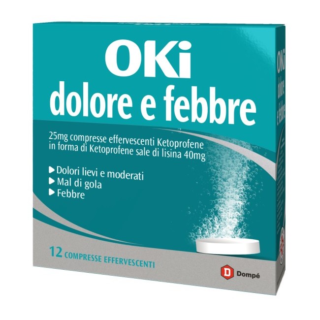 Dompè Oki febbre e dolore 12 compresse effervescenti