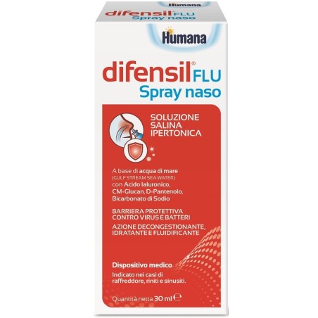 Humana Italia Difensil Flu Spray Naso soluzione ipertonica 30 Ml