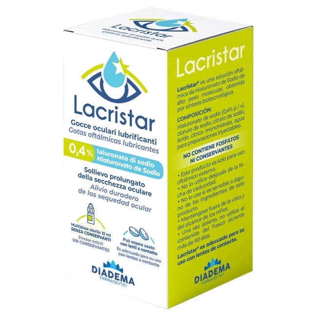 Diadema Lacristar Gocce Oculari Lubrificanti  Multidose 10 Ml