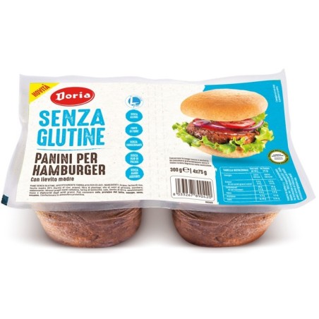 Alpipan Doria Panini Hamburger Senza Glutine 4x50 G