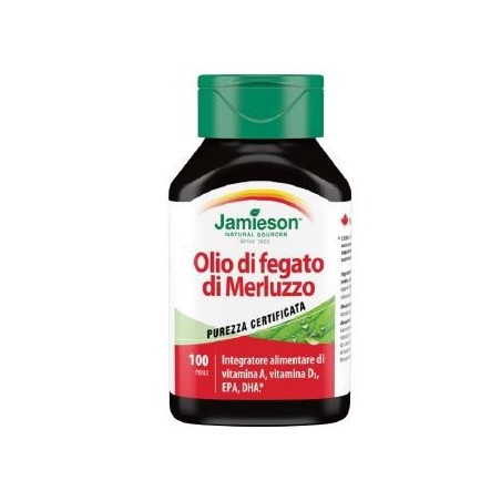 Biovita Jamieson Olio Di Fegato Di Merluzzo integratore 100 Perle