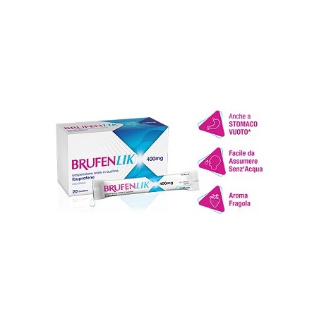 Brufenlik 20 bustine 400mg 10ml di ibuprofene bevibile