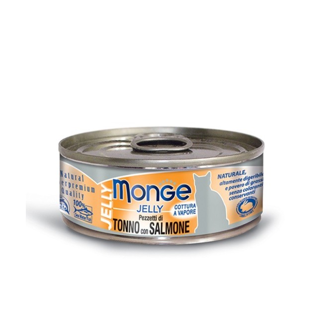 Monge Jelly Pezzetti Di Tonno Bonito/salmone 80 G