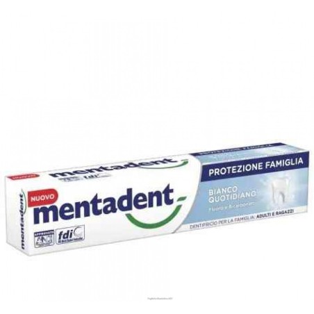 Mentadent Dentifricio Protezione Famiglia Bianco Quotidiano 75 ml