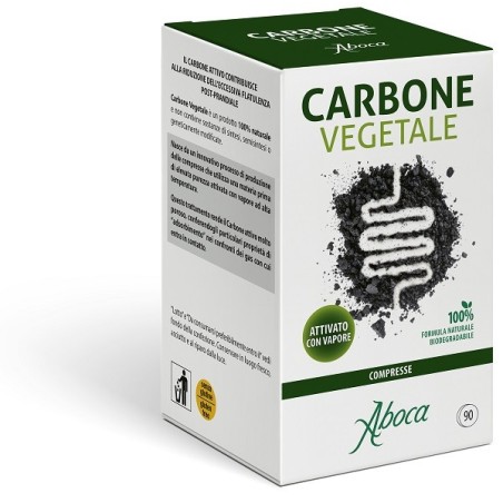 Aboca Carbone vegetale 90 compresse rimedio per il meteorismo