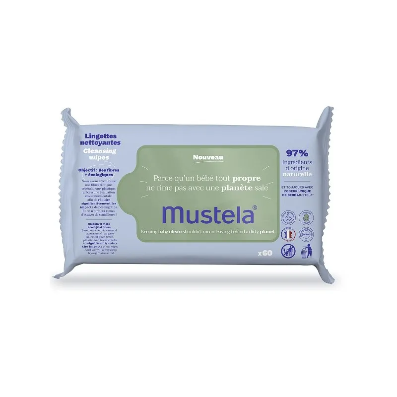 Mustela Salviette Detergenti Baby 60 Pezzi - Para-Farmacia Bosciaclub