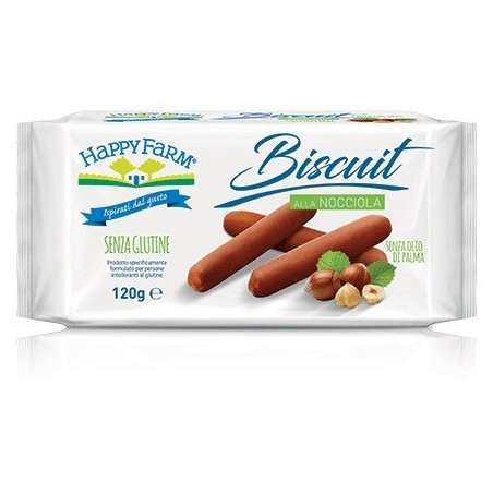 Happy Farm Biscuit Nocciola Senza Glutine 120 G