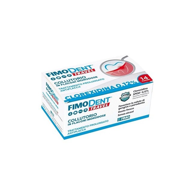 Fimodent Travel Collutorio Clorexidina 0,12% 14 Flaconcini 10 Ml