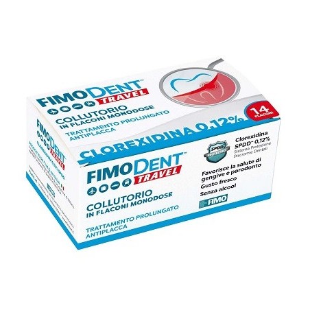 Fimodent Travel Collutorio Clorexidina 0,12% 14 Flaconcini 10 Ml