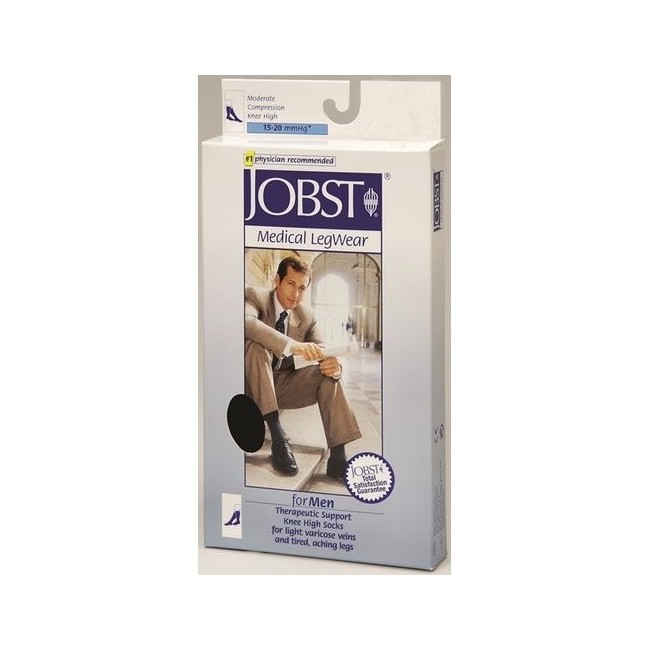 Jobst For Men 15-20mmhg Gambaletto compressivo Nero 2