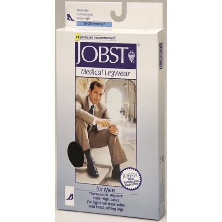 Jobst For Men 15-20mmhg Gambaletto compressivo Nero 2