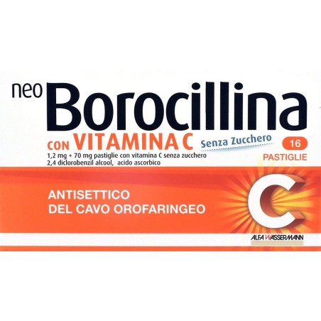 Neoborocillina C 16 Pastiglie Senza Zucchero