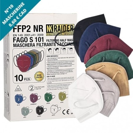 Fagomedikal mascherine FFP2 colori assortiti 10 pezzi