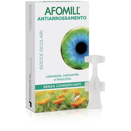 Afomill Collirio Antiarrossamento 10 Fiale Da 0,5 Ml