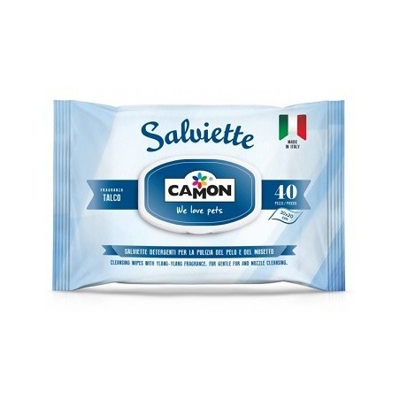 Camon Salviette Talco 40 Salviettine per pelo e musetto