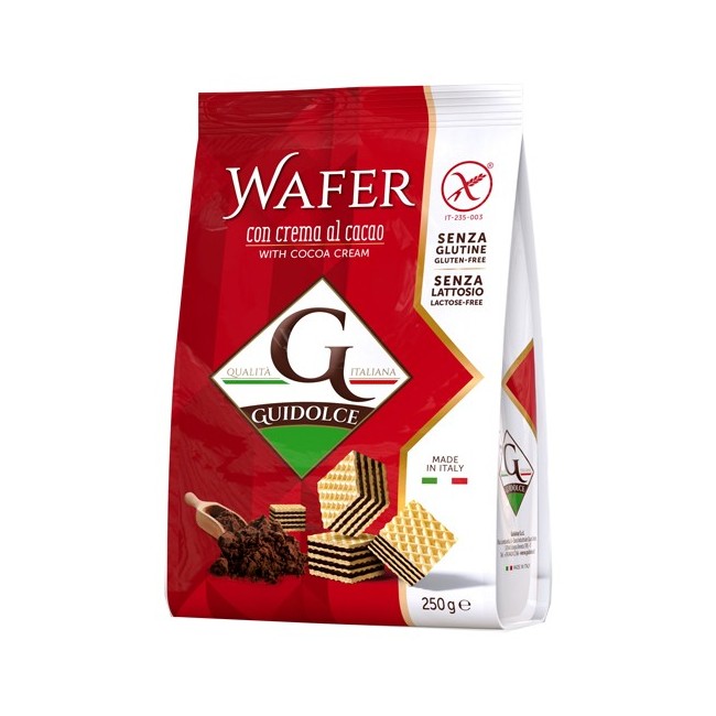 Guidolce Wafer Gusto Cacao senza glutine 250 G