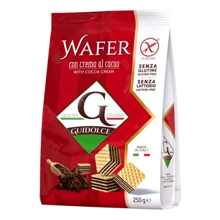 Guidolce Wafer Gusto Cacao senza glutine 250 G