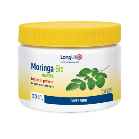 Longlife moringa bio powder foglie in polvere 350 grammi